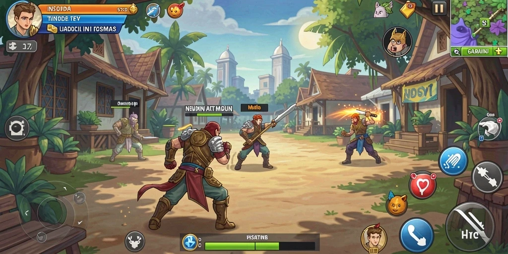 Screenshot menunjukkan pengalaman bermain yang seru.
